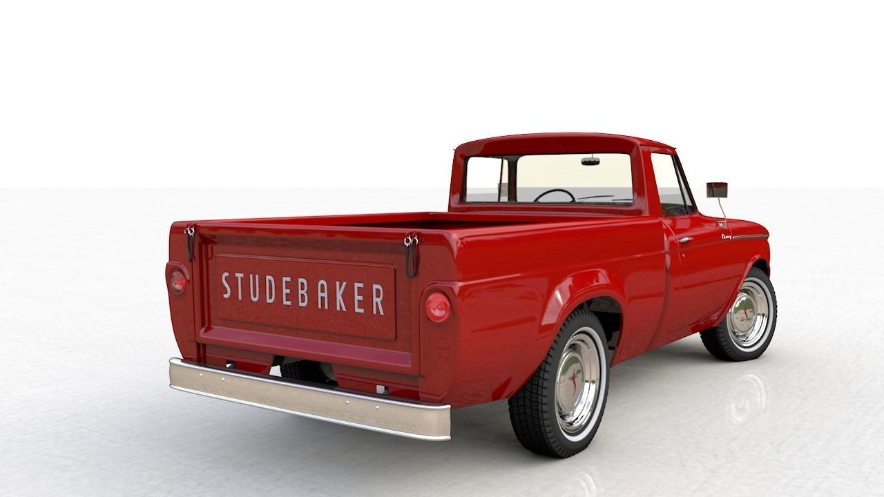 STUDEBAKER CHAMP 1964 3D model_9