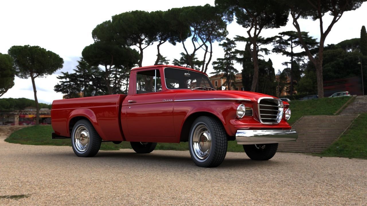 STUDEBAKER CHAMP 1964 3D model_19