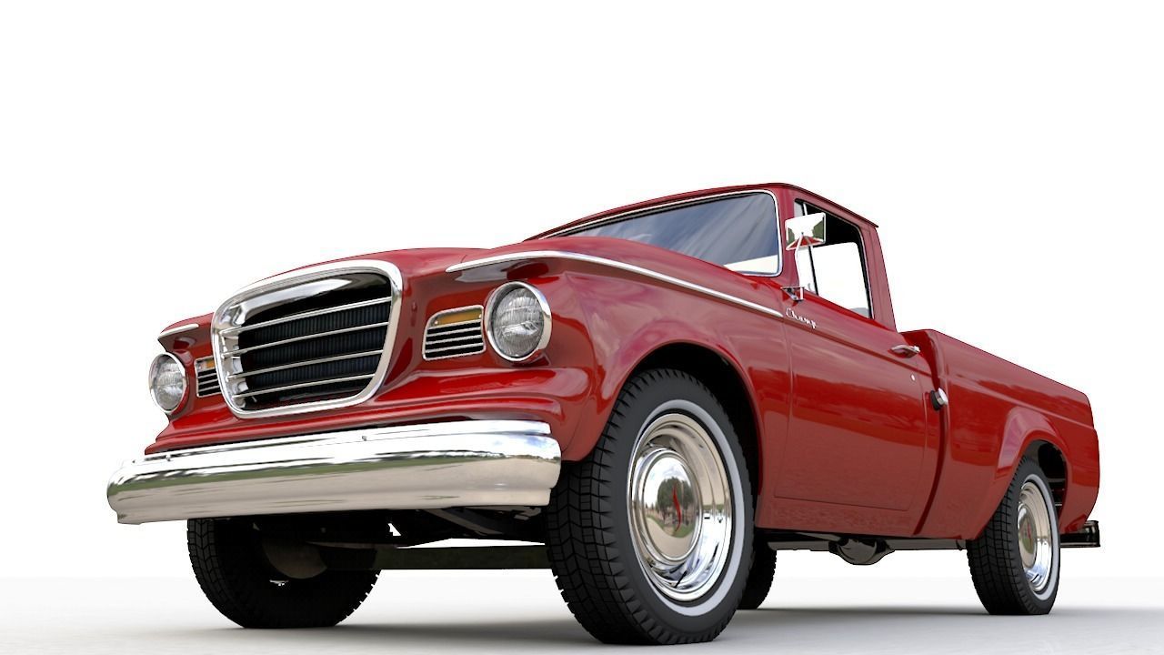 STUDEBAKER CHAMP 1964 3D model_3