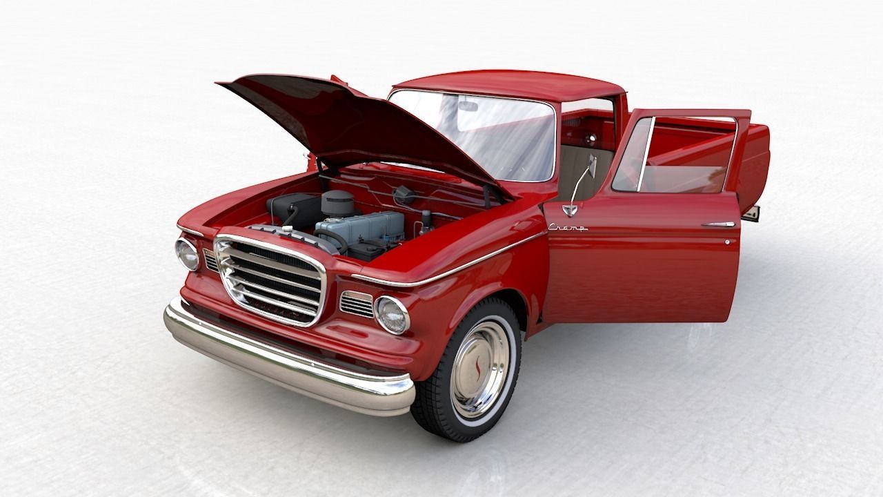 STUDEBAKER CHAMP 1964 3D model_1