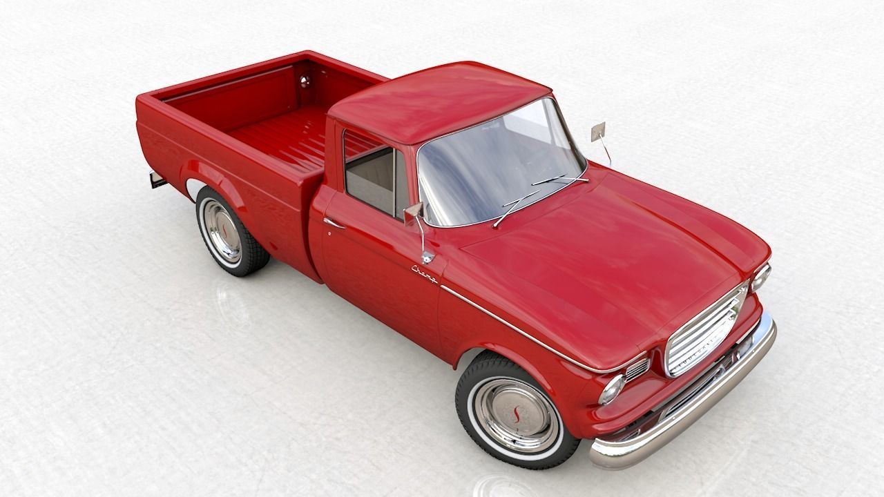 STUDEBAKER CHAMP 1964 3D model_10
