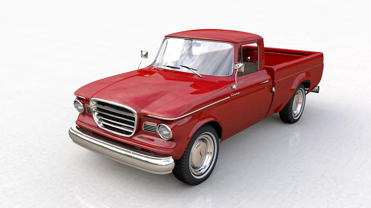 STUDEBAKER CHAMP 1964 3D model_0