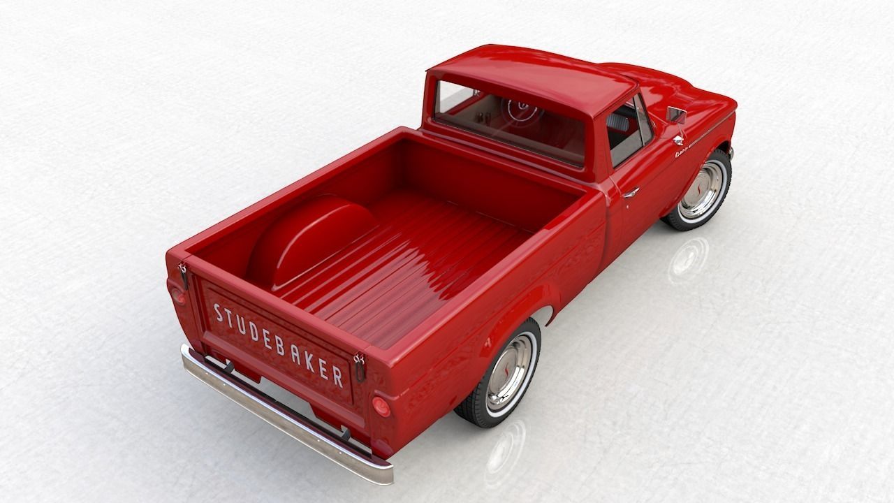 STUDEBAKER CHAMP 1964 3D model_11