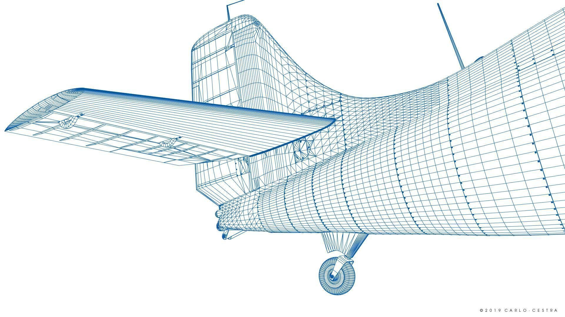 F4F-3 WILDCAT F1 -Felix-  Low-poly 3D model_65