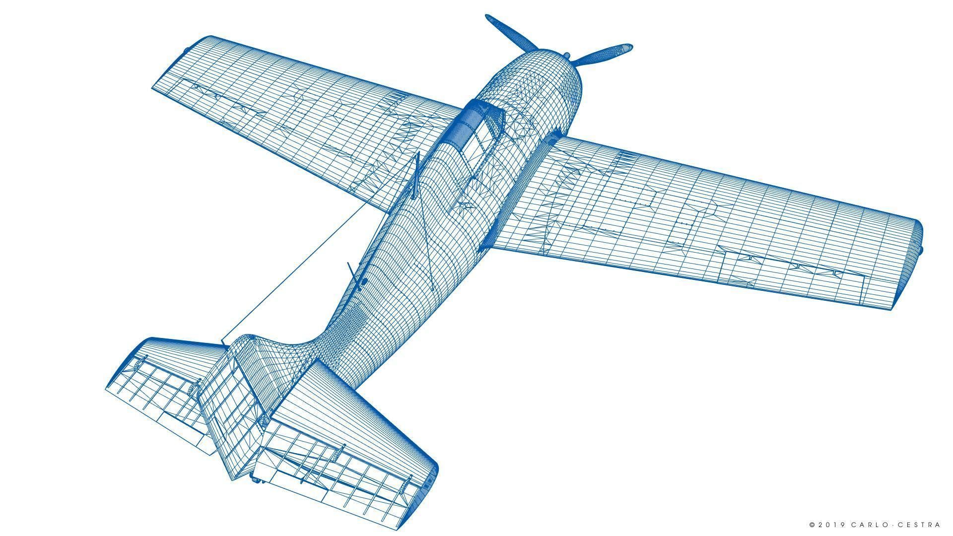 F4F-3 WILDCAT F1 -Felix-  Low-poly 3D model_54
