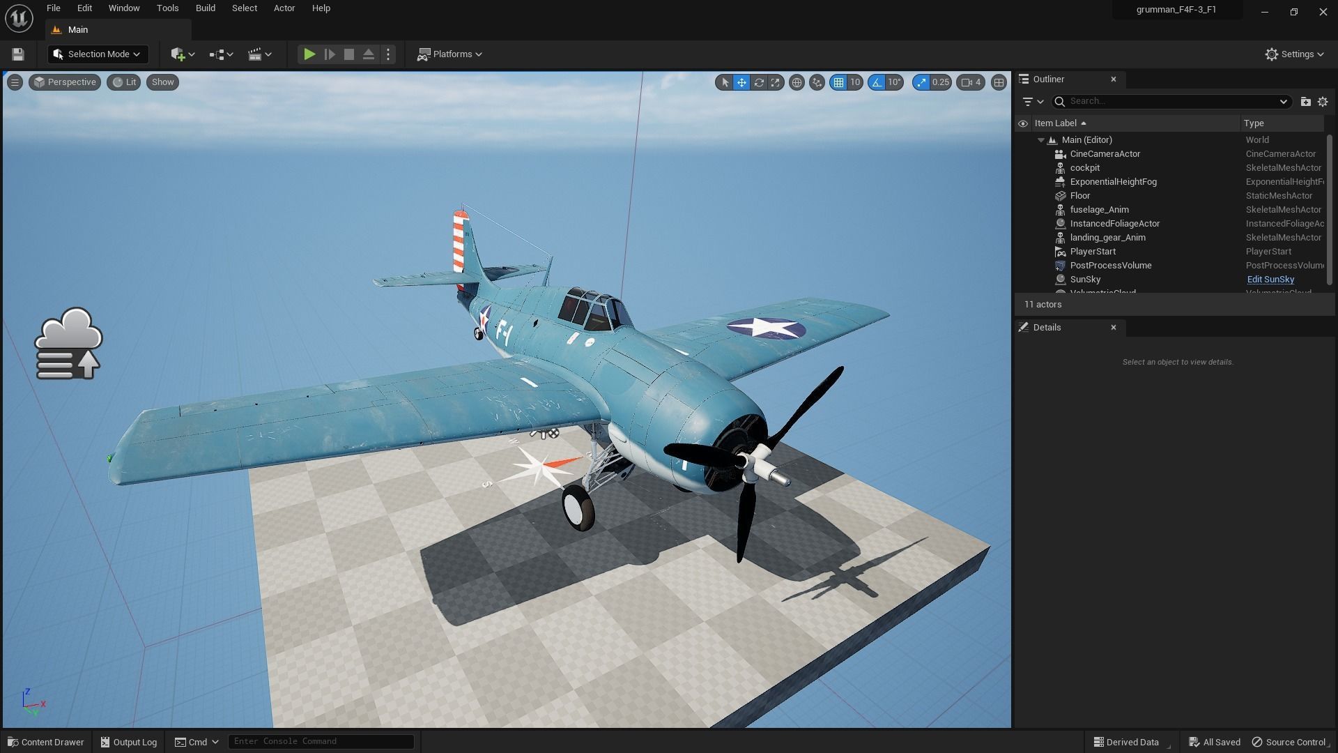 F4F-3 WILDCAT F1 -Felix-  Low-poly 3D model_23
