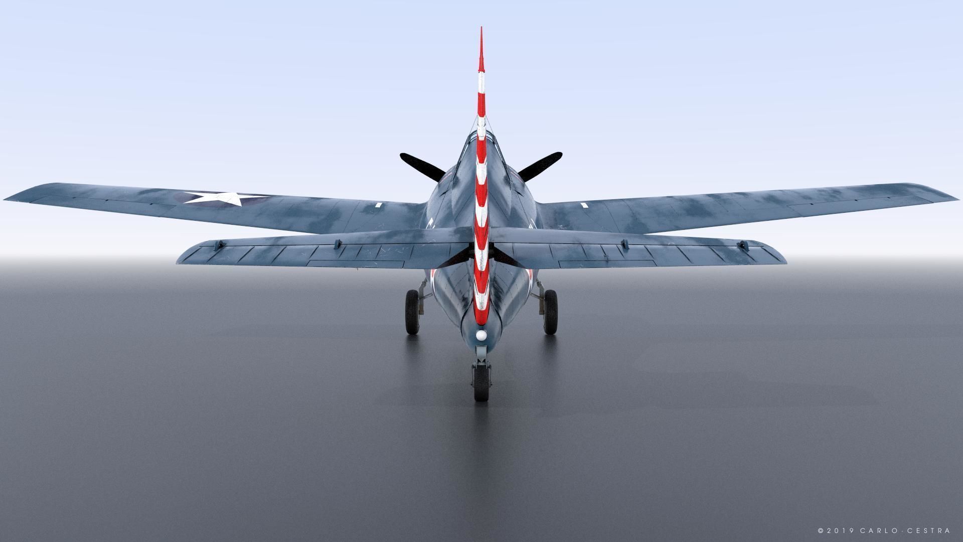 F4F-3 WILDCAT F1 -Felix-  Low-poly 3D model_18