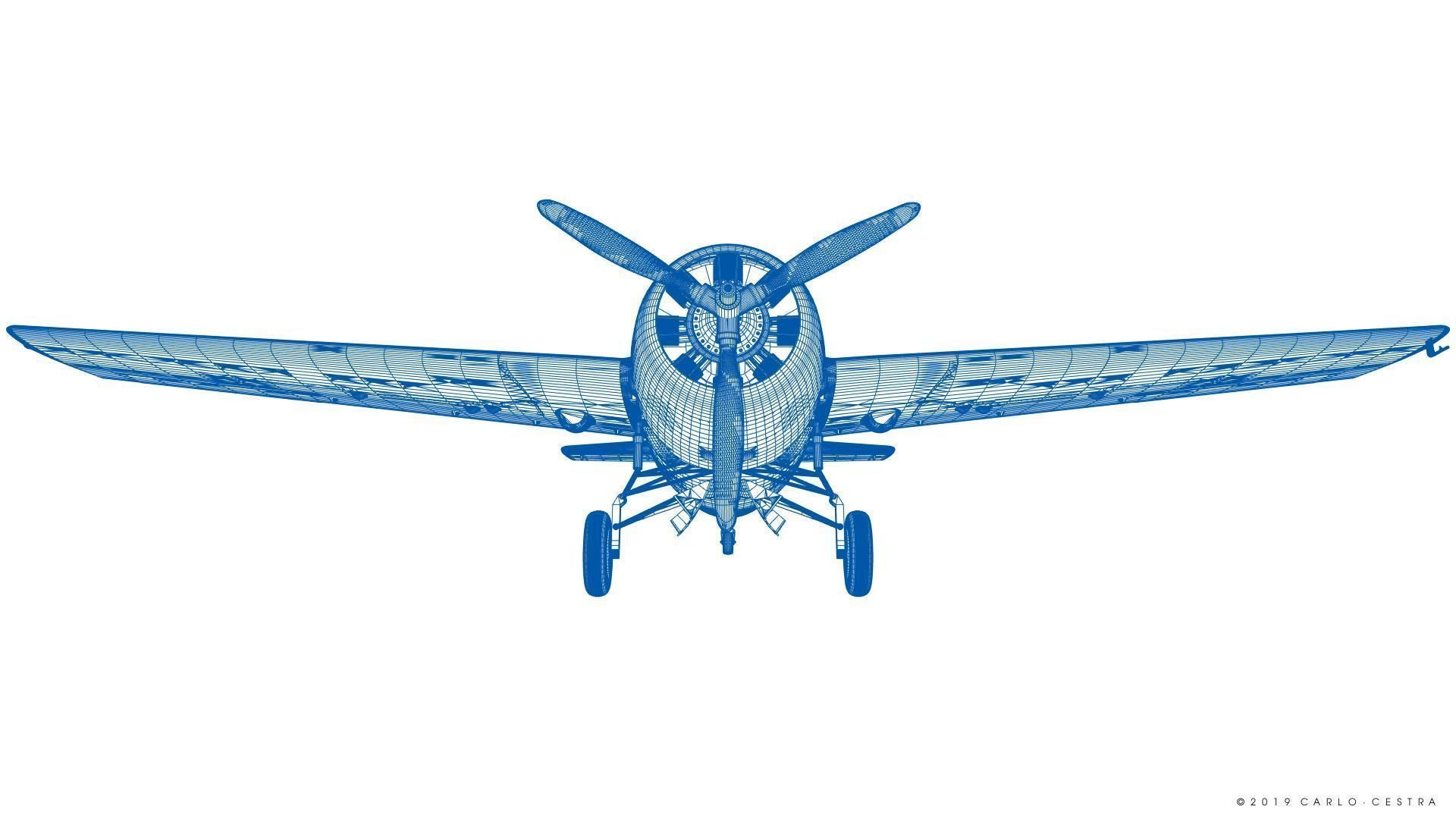 F4F-3 WILDCAT F1 -Felix-  Low-poly 3D model_59