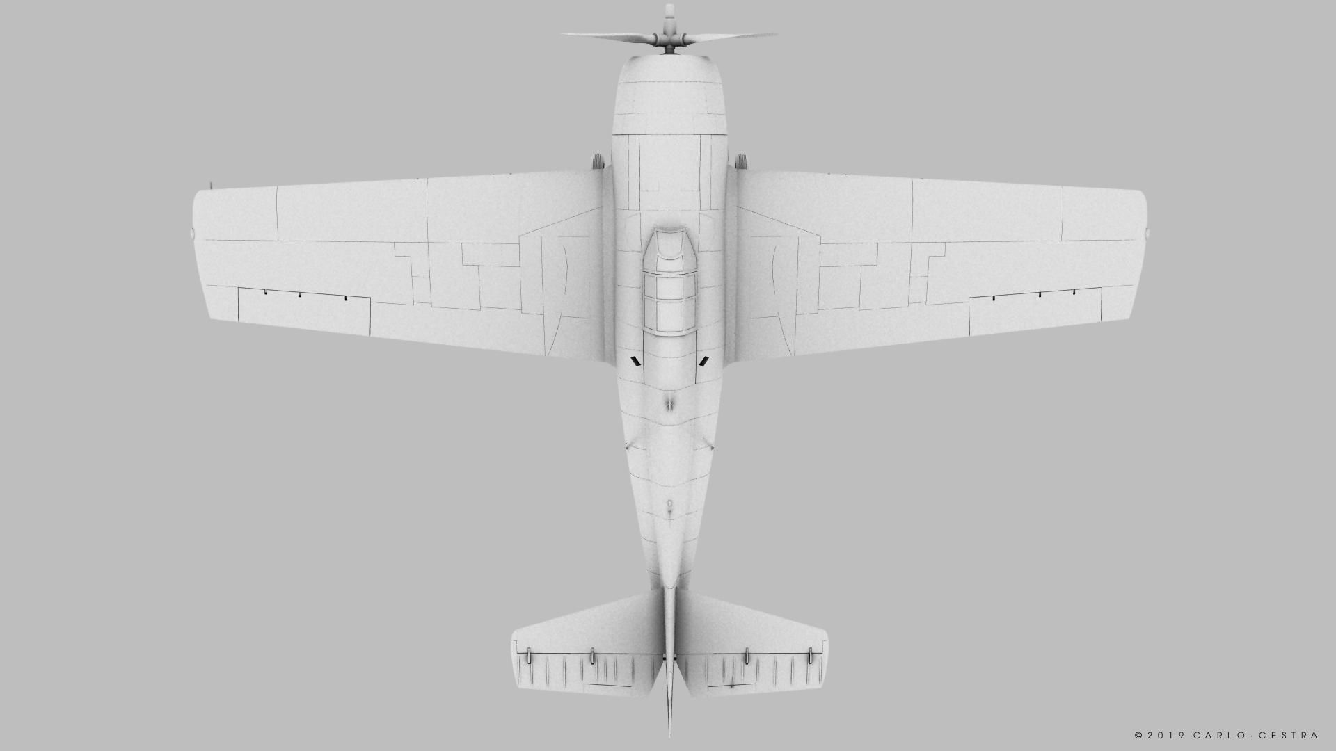 F4F-3 WILDCAT F1 -Felix-  Low-poly 3D model_50