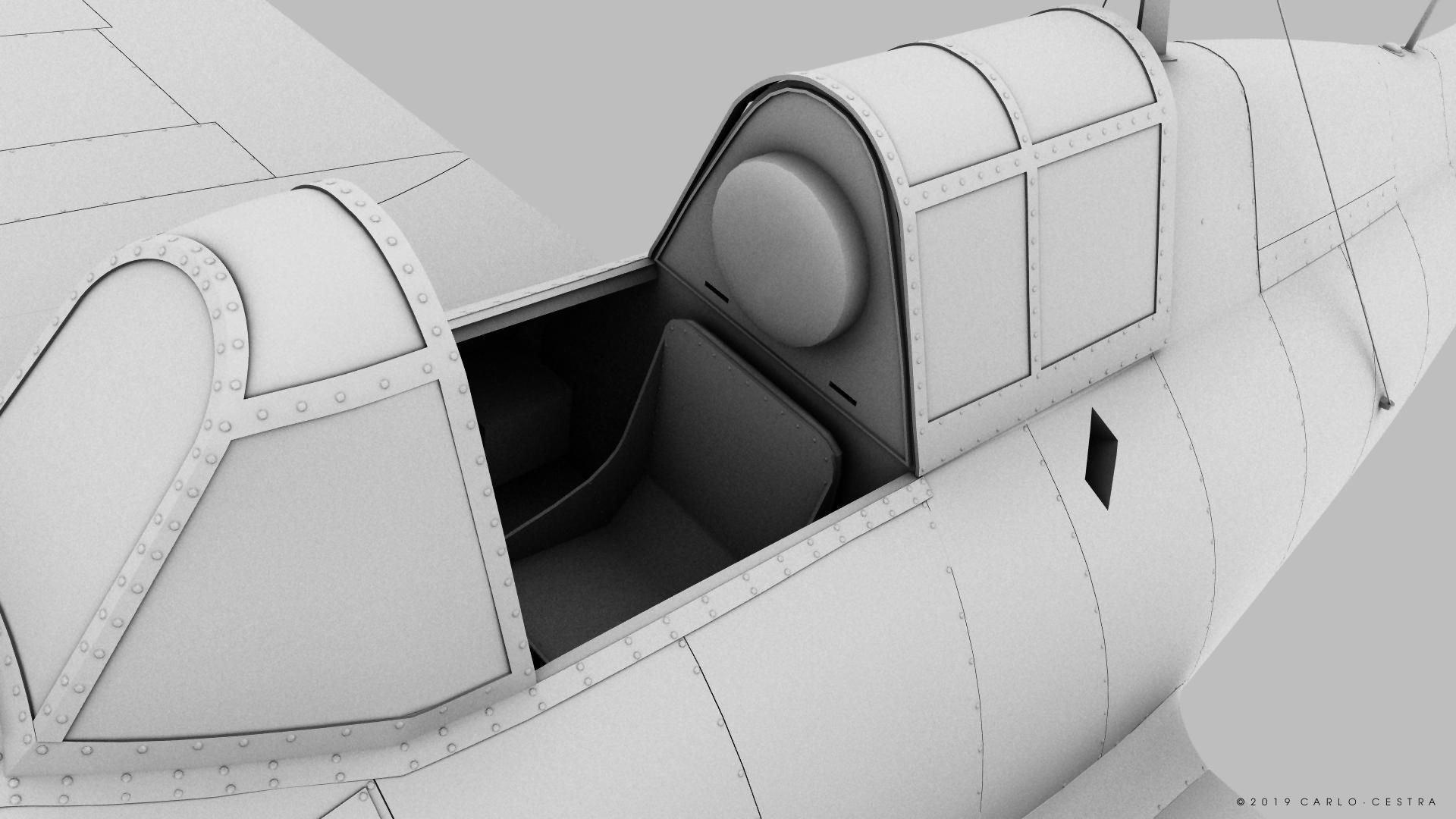 F4F-3 WILDCAT F1 -Felix-  Low-poly 3D model_47