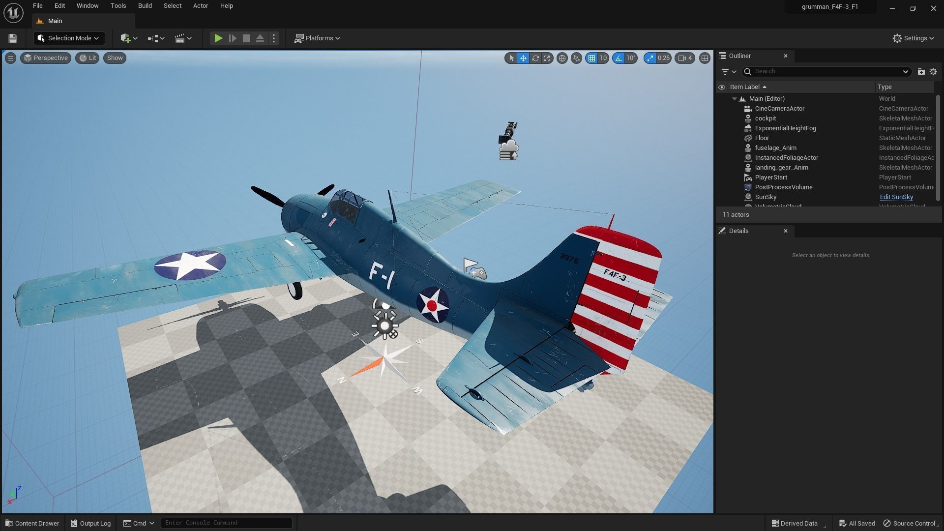 F4F-3 WILDCAT F1 -Felix-  Low-poly 3D model_24