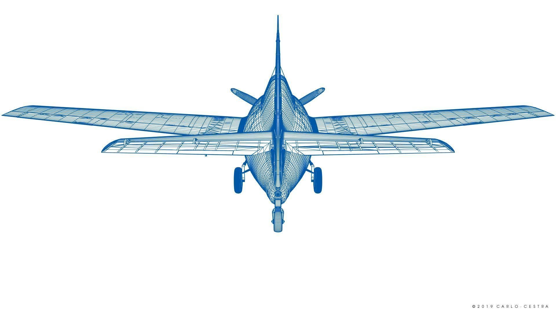 F4F-3 WILDCAT F1 -Felix-  Low-poly 3D model_58