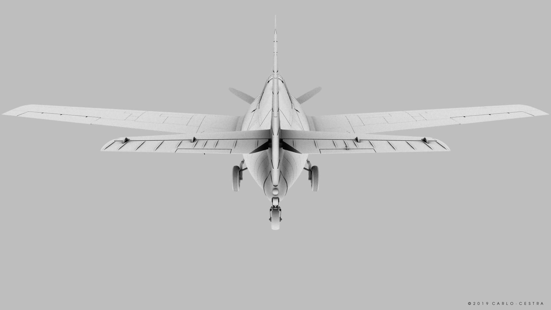F4F-3 WILDCAT F1 -Felix-  Low-poly 3D model_43