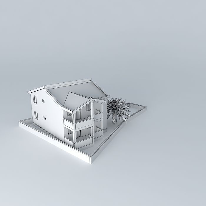 House Mediterranean Design Free 3D model_3