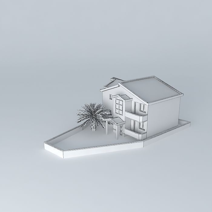 House Mediterranean Design Free 3D model_4