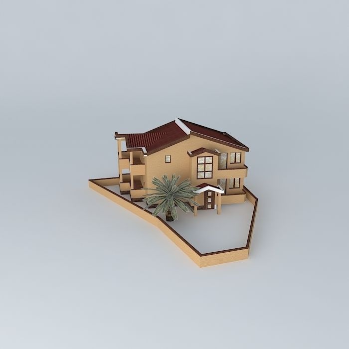 House Mediterranean Design Free 3D model_2