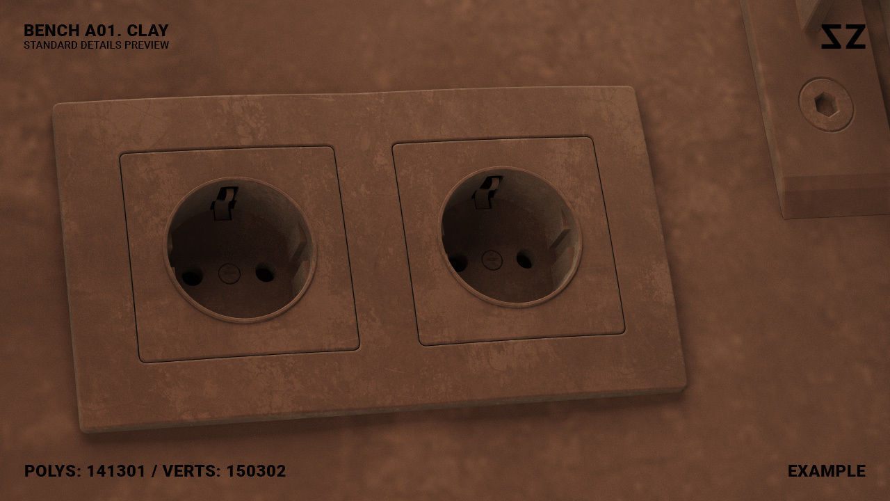 BENCH A01 PACKAGE 3D model_24