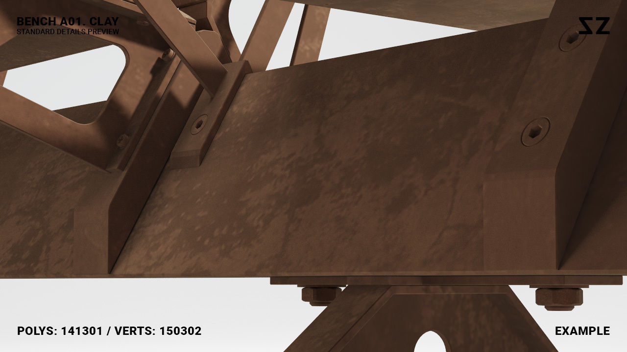 BENCH A01 PACKAGE 3D model_31