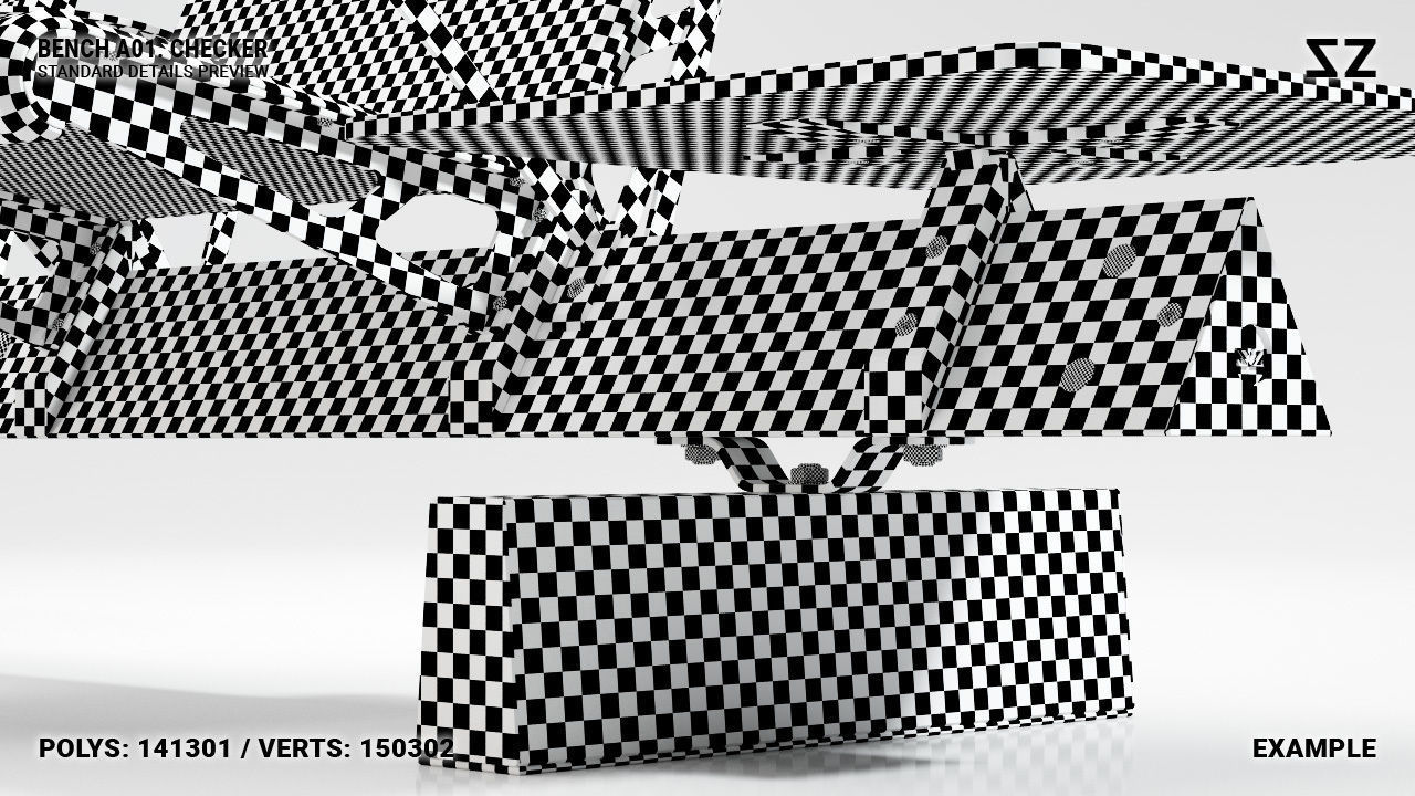 BENCH A01 PACKAGE 3D model_36