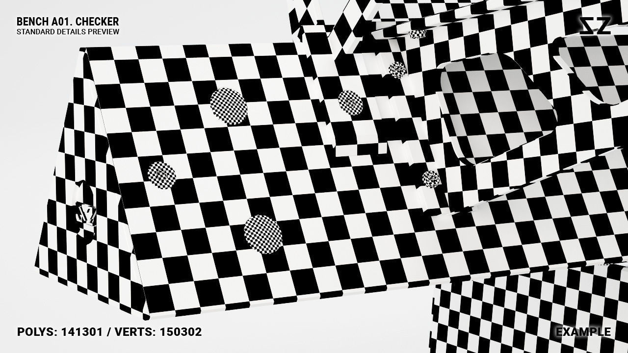 BENCH A01 PACKAGE 3D model_39