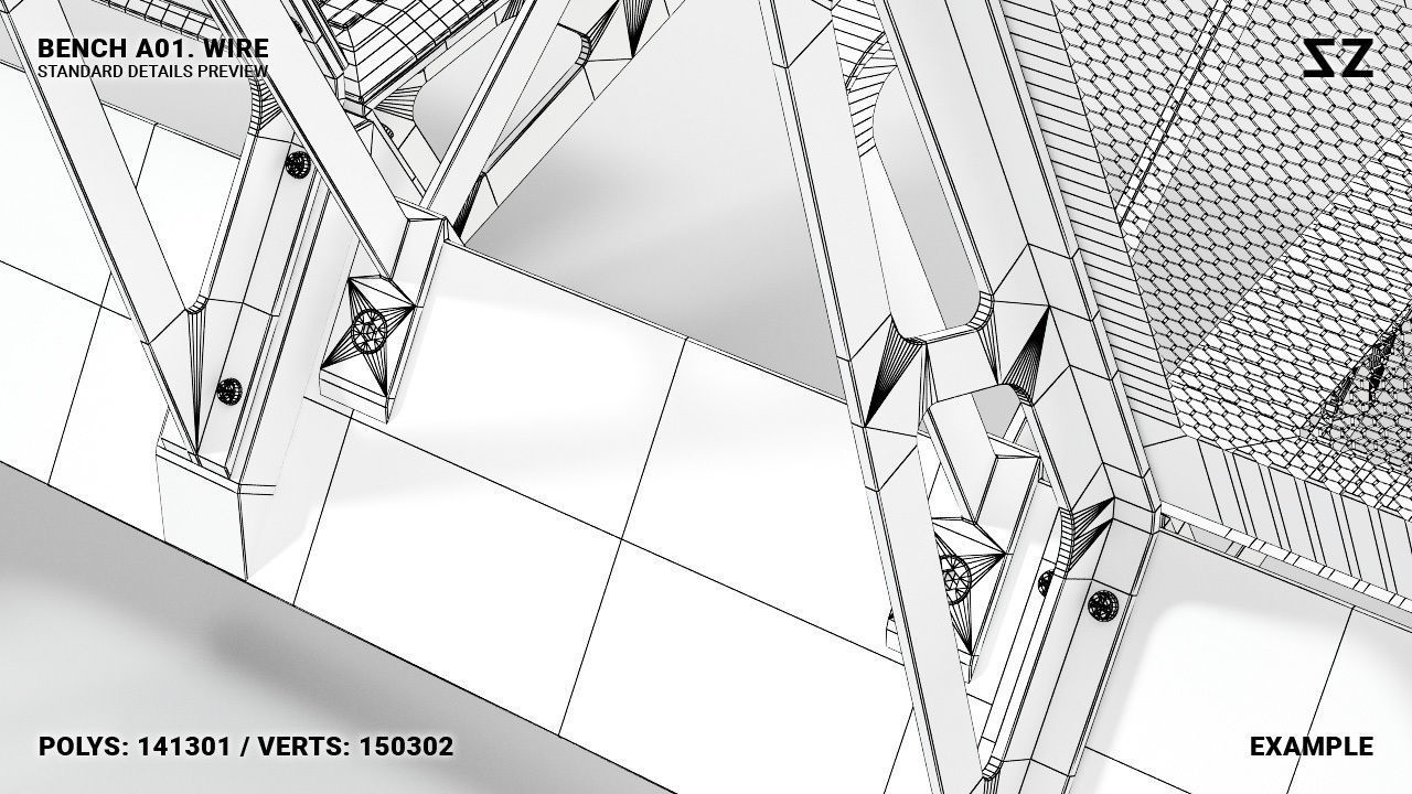 BENCH A01 PACKAGE 3D model_54