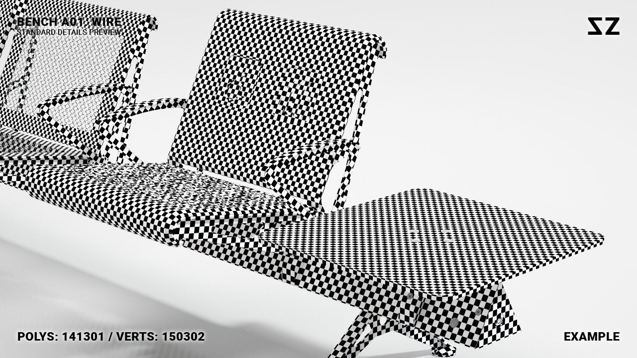 BENCH A01 PACKAGE 3D model_60