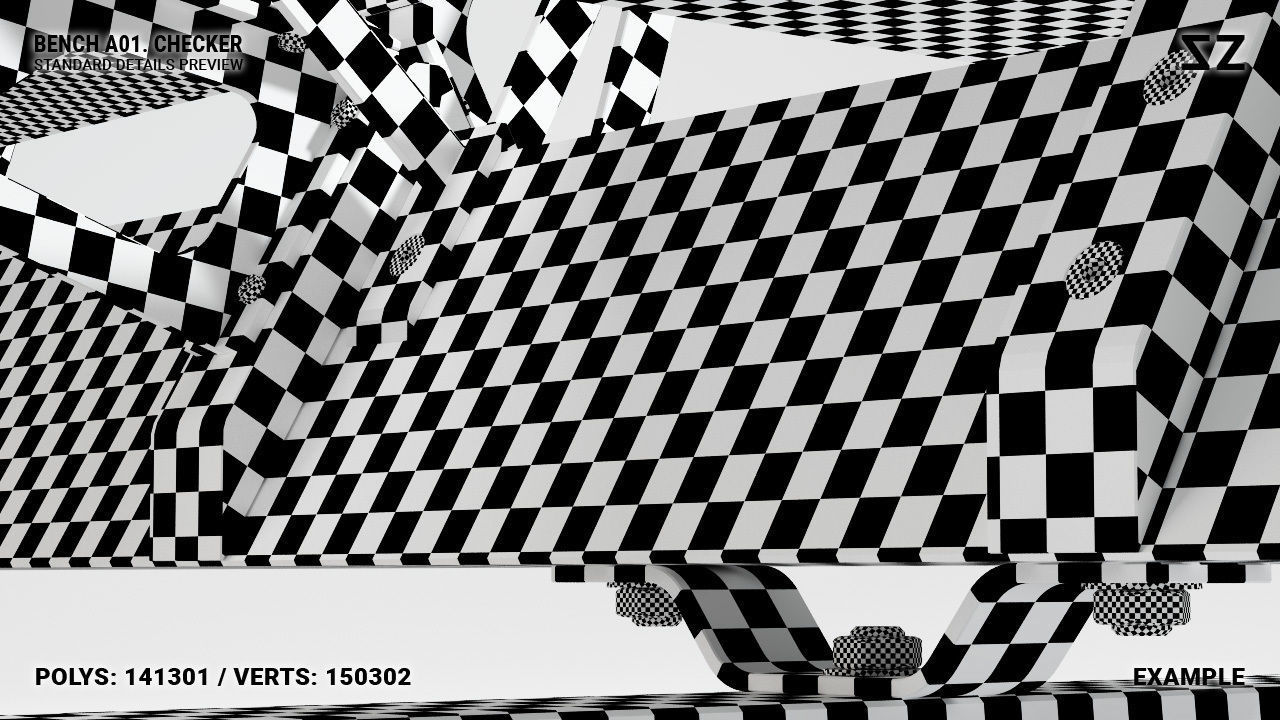 BENCH A01 PACKAGE 3D model_37