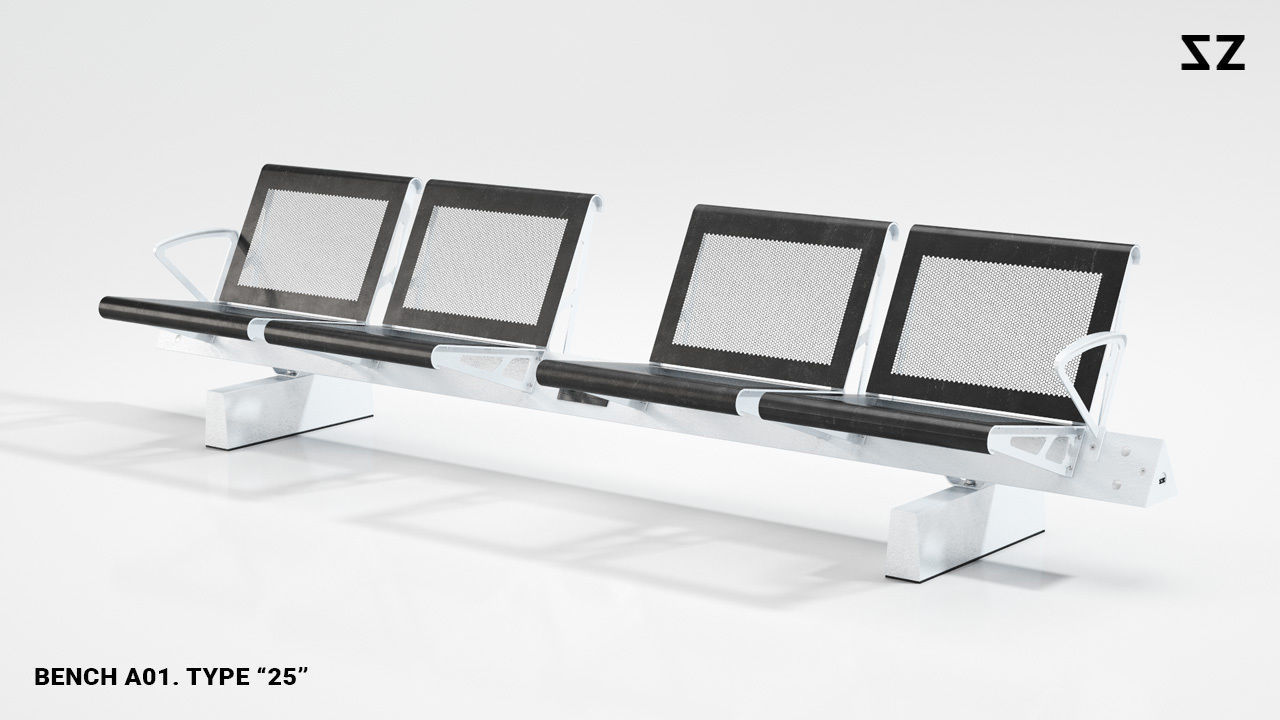 BENCH A01 PACKAGE 3D model_90