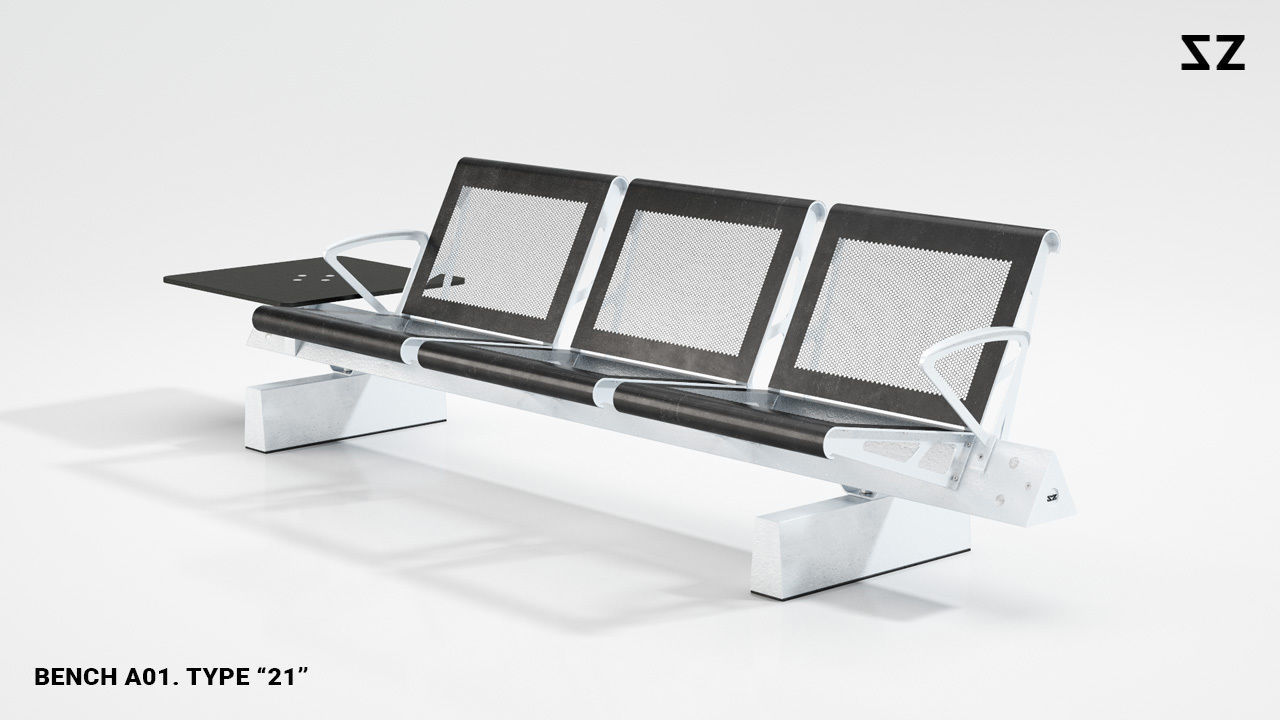 BENCH A01 PACKAGE 3D model_86