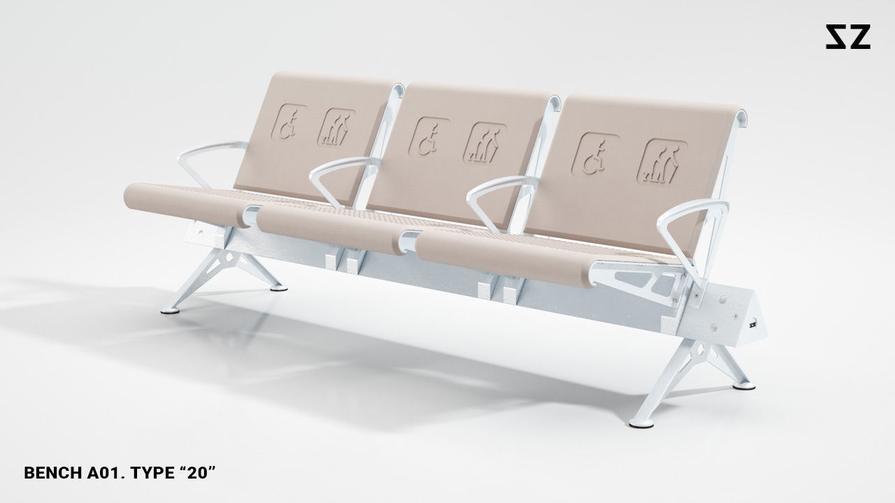 BENCH A01 PACKAGE 3D model_85