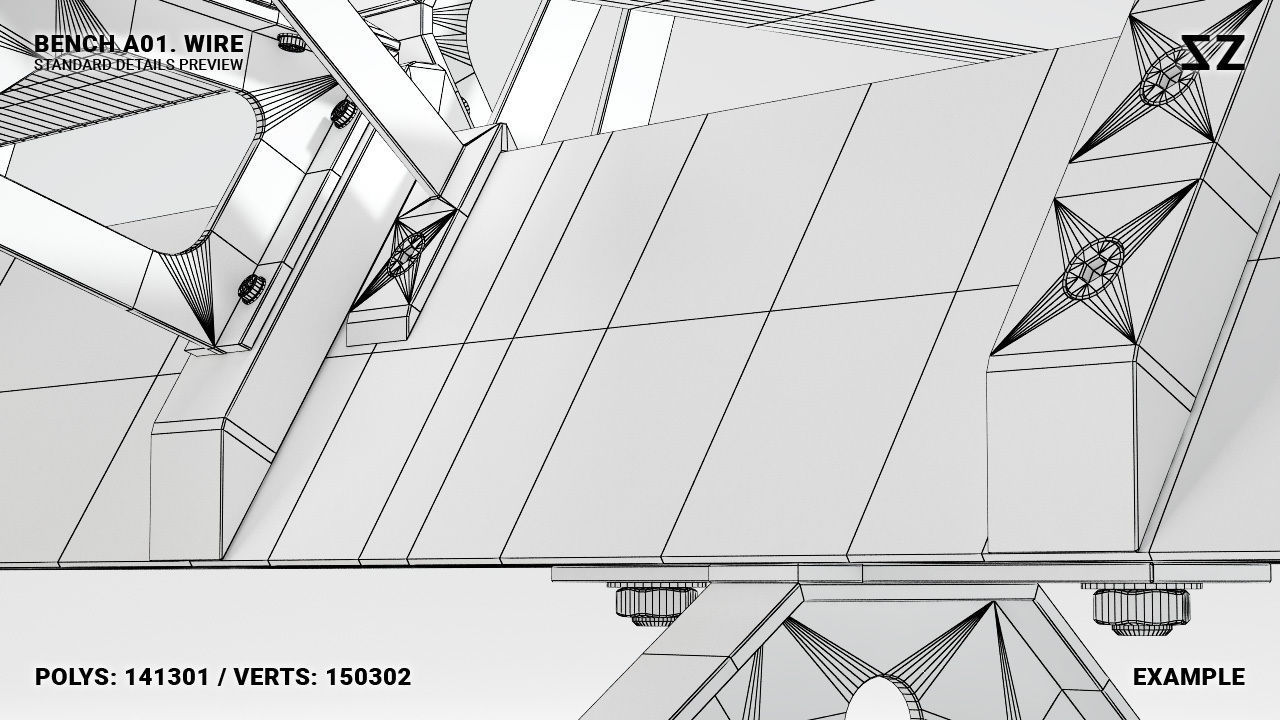 BENCH A01 PACKAGE 3D model_63