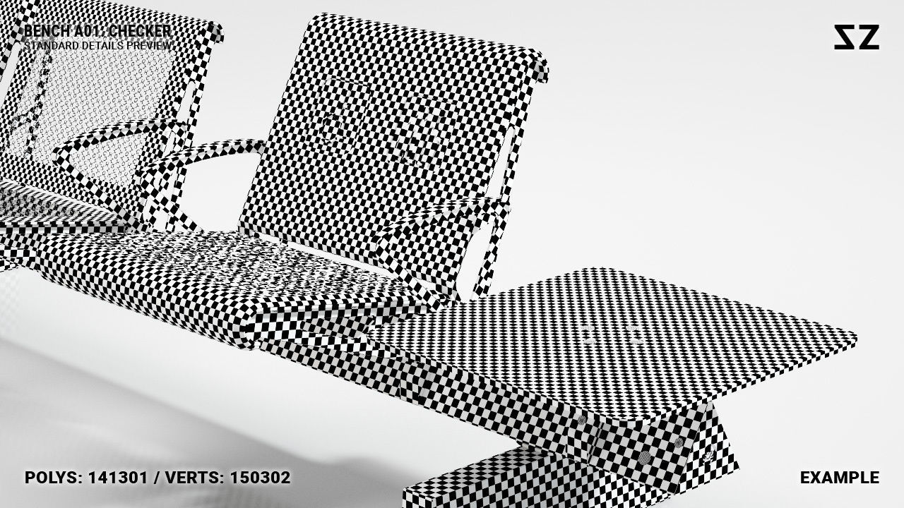 BENCH A01 PACKAGE 3D model_34