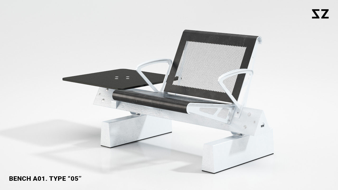BENCH A01 PACKAGE 3D model_70