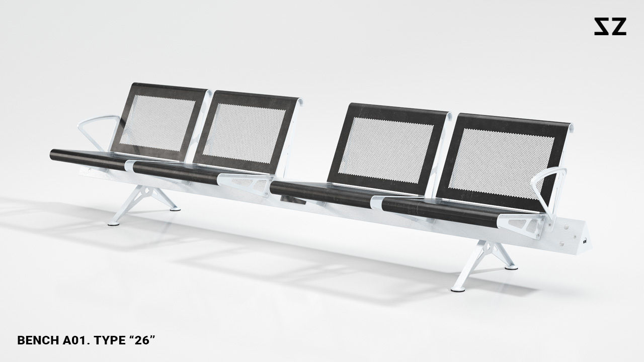BENCH A01 PACKAGE 3D model_91