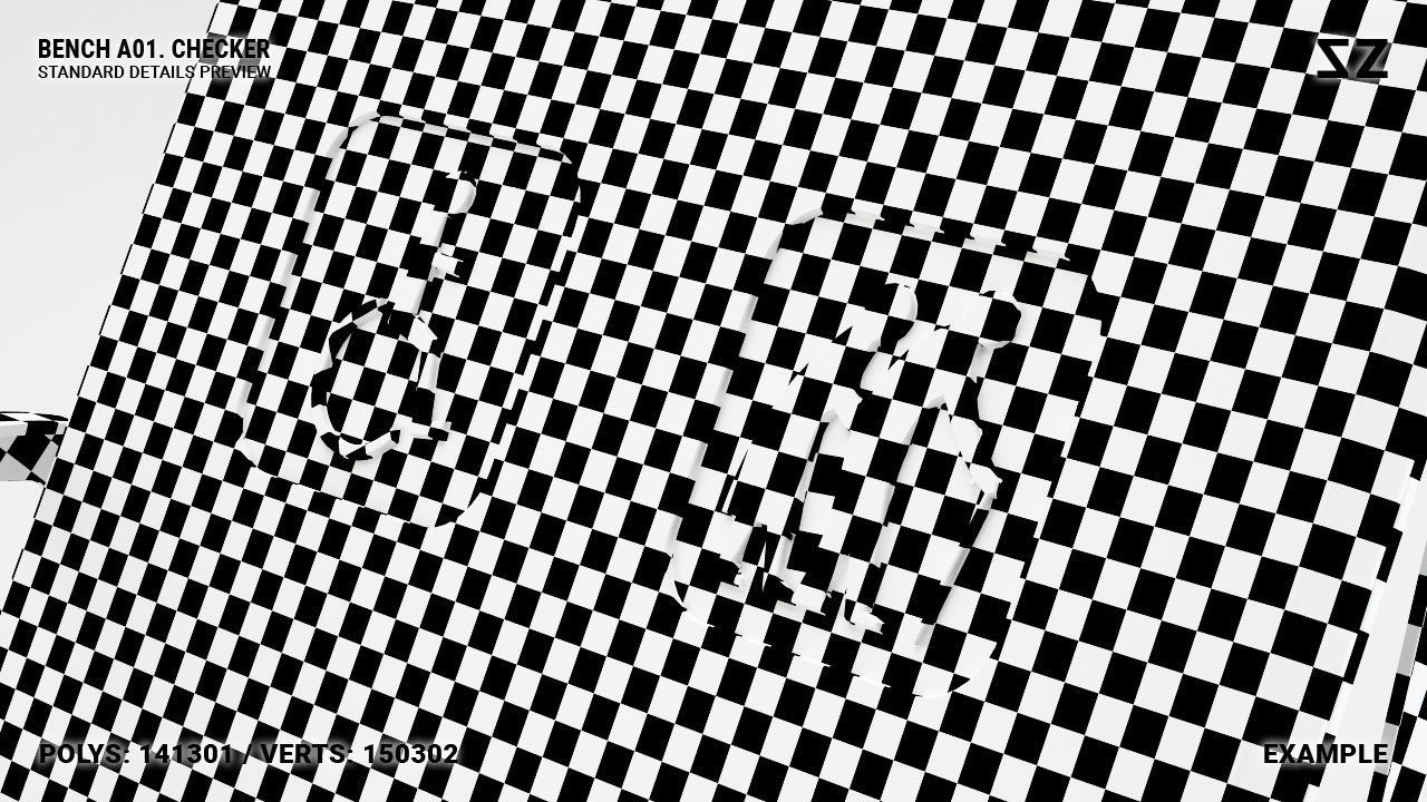 BENCH A01 PACKAGE 3D model_41