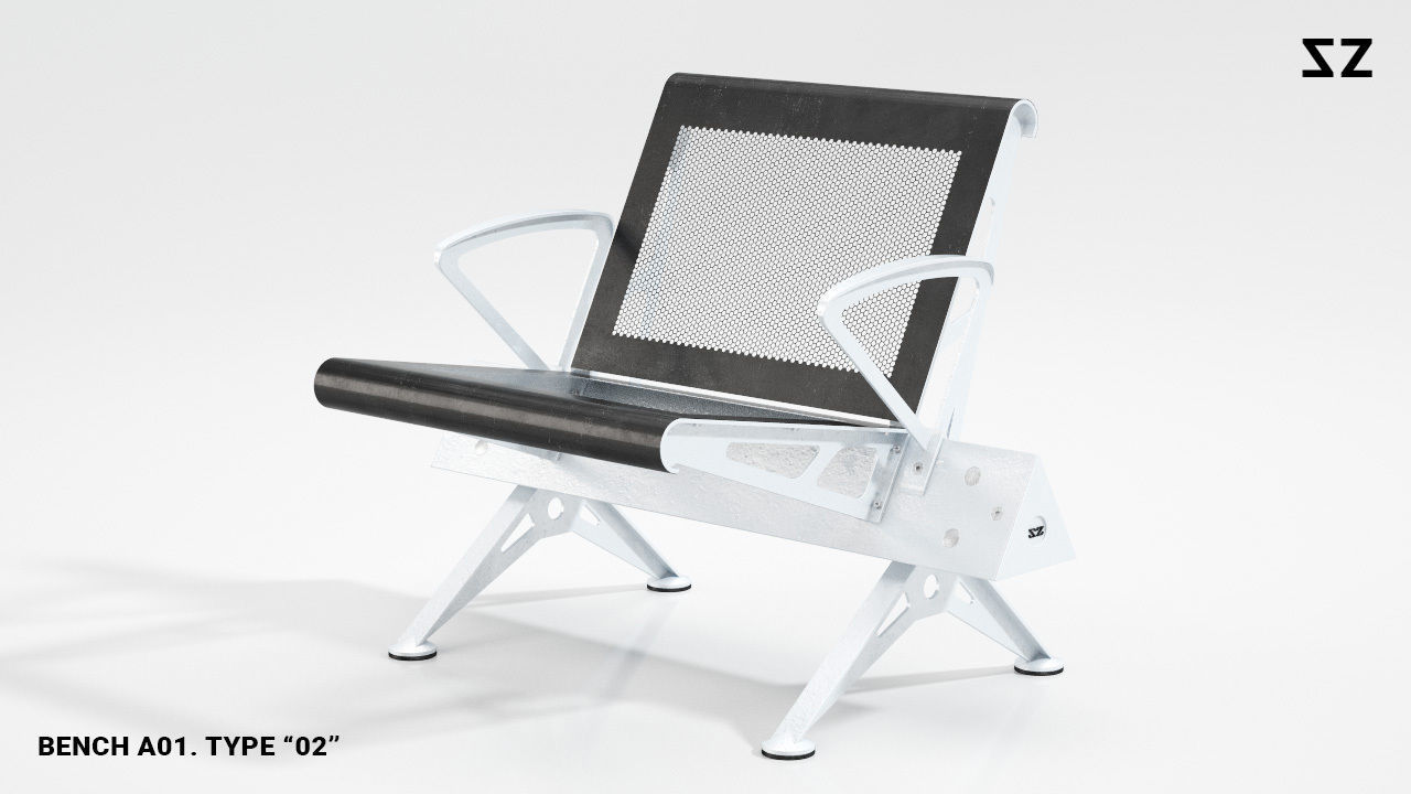 BENCH A01 PACKAGE 3D model_67