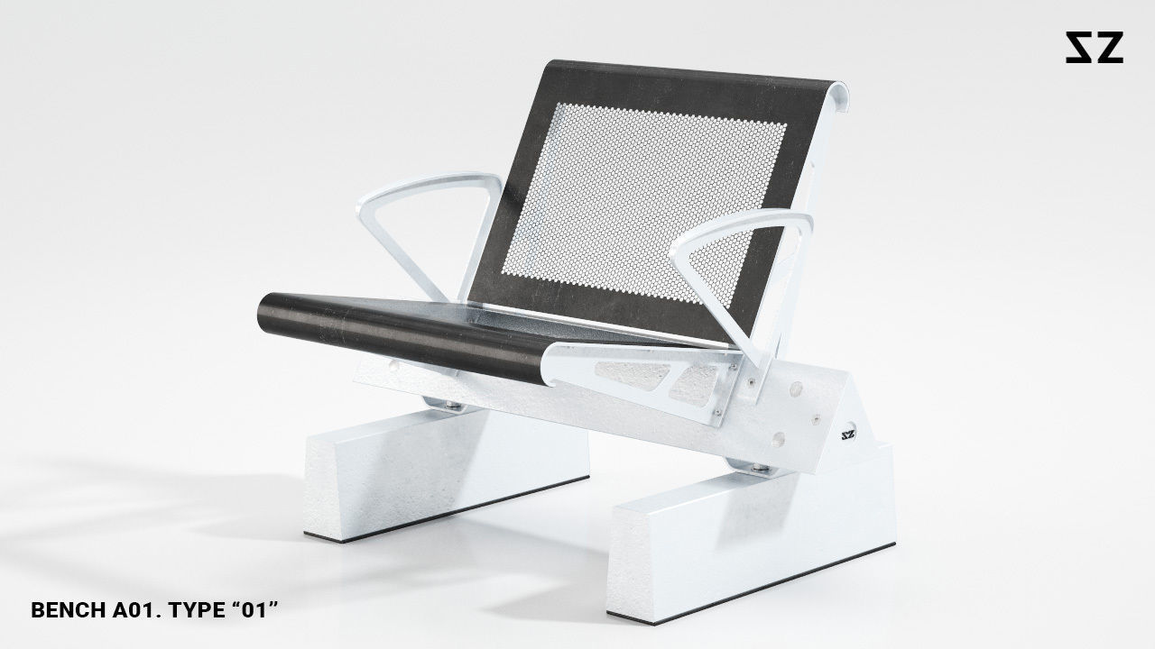 BENCH A01 PACKAGE 3D model_66