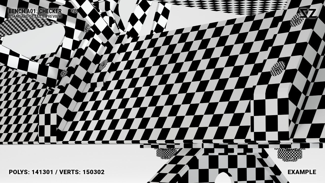 BENCH A01 PACKAGE 3D model_47