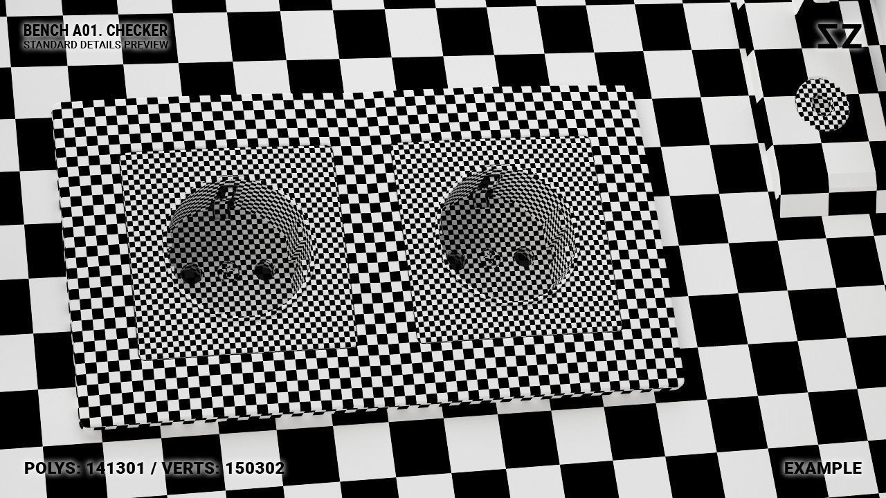 BENCH A01 PACKAGE 3D model_40