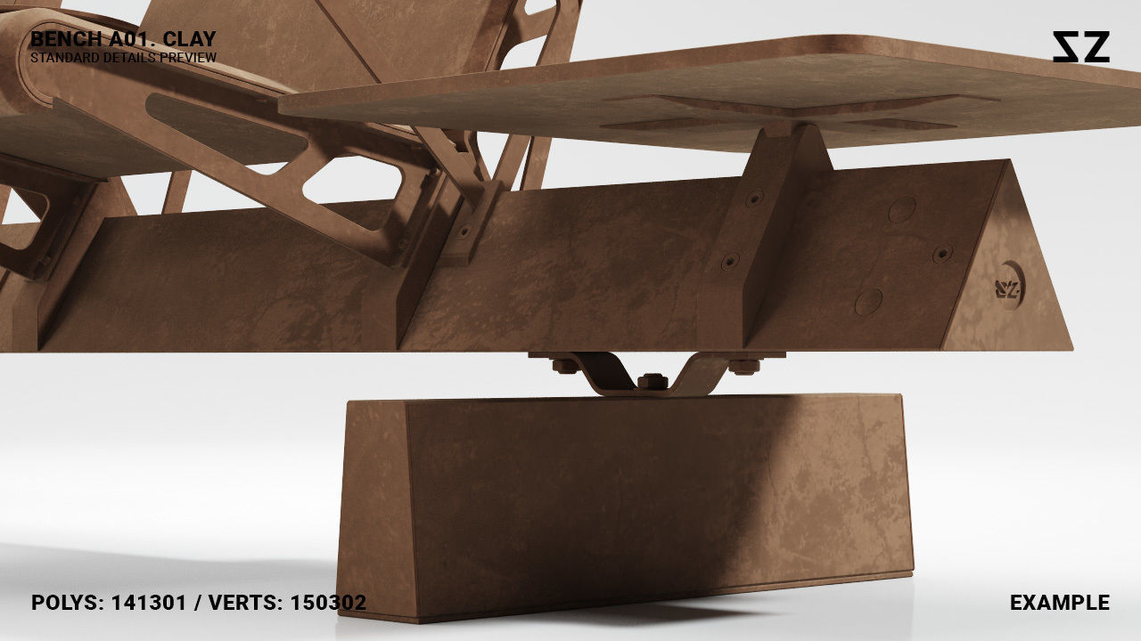 BENCH A01 PACKAGE 3D model_20