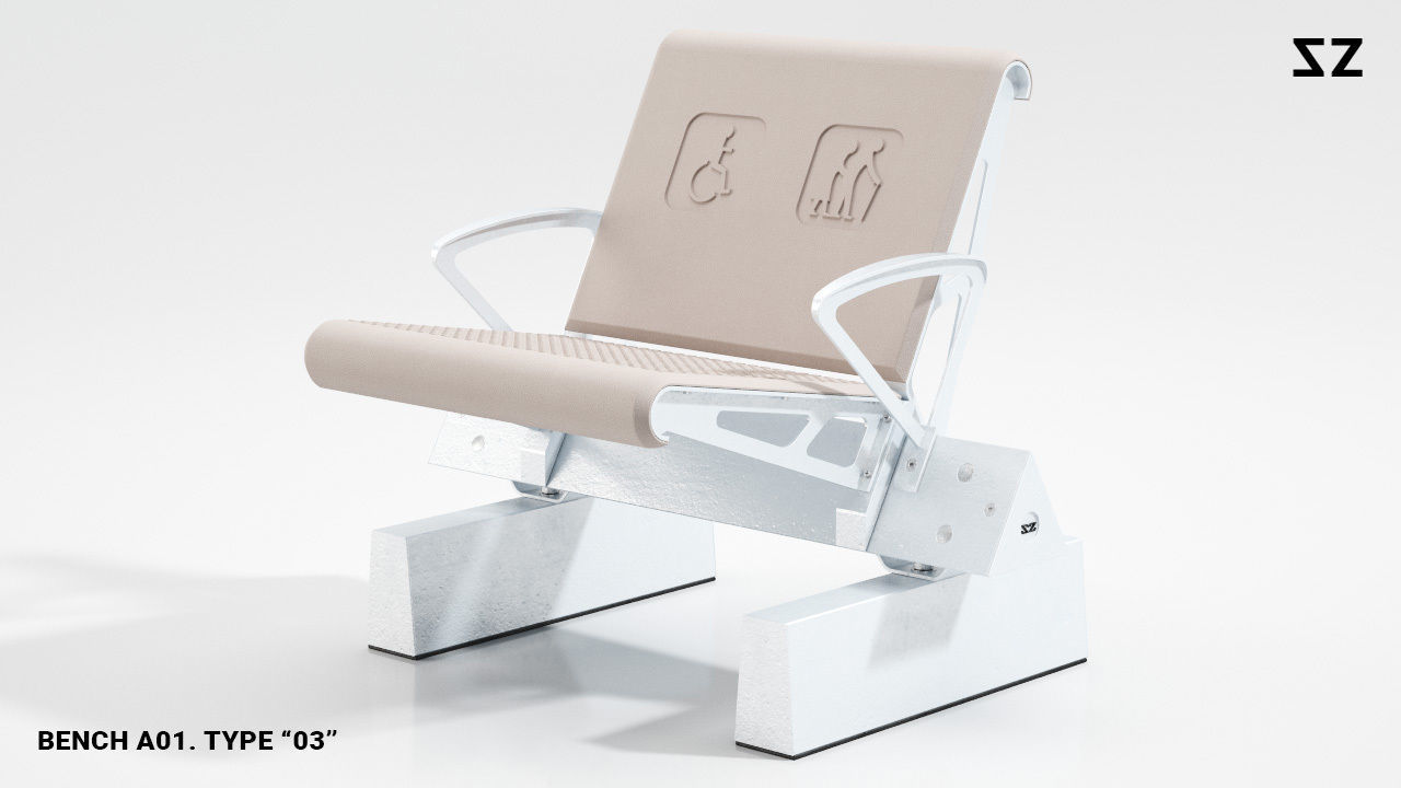 BENCH A01 PACKAGE 3D model_68