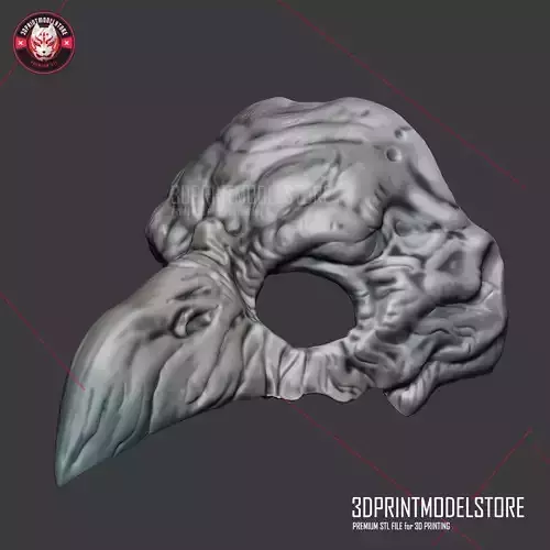 Raven Skull Cosplay Mask - Plague Doctor - Halloween Costume 3D print model