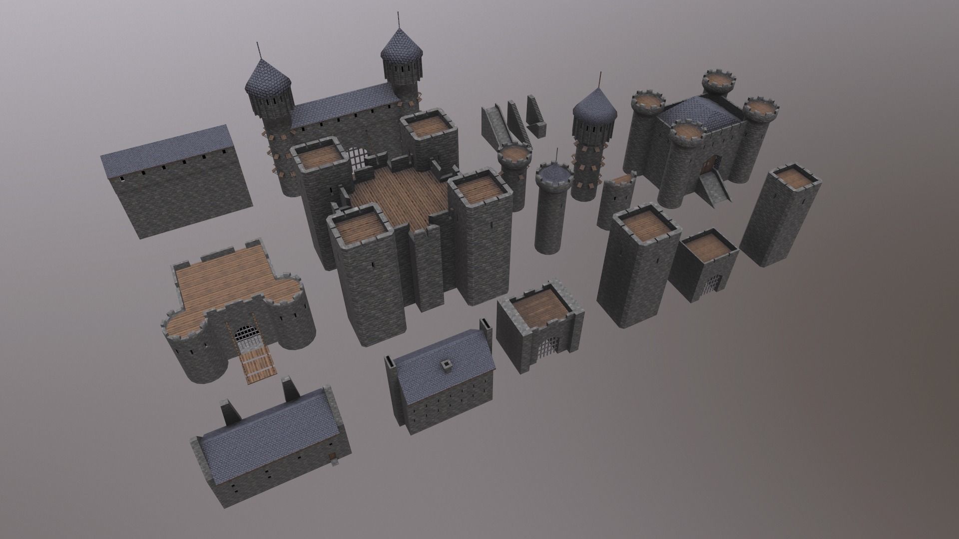 Castle constructor vol2 PBR Low-poly 3D model_5