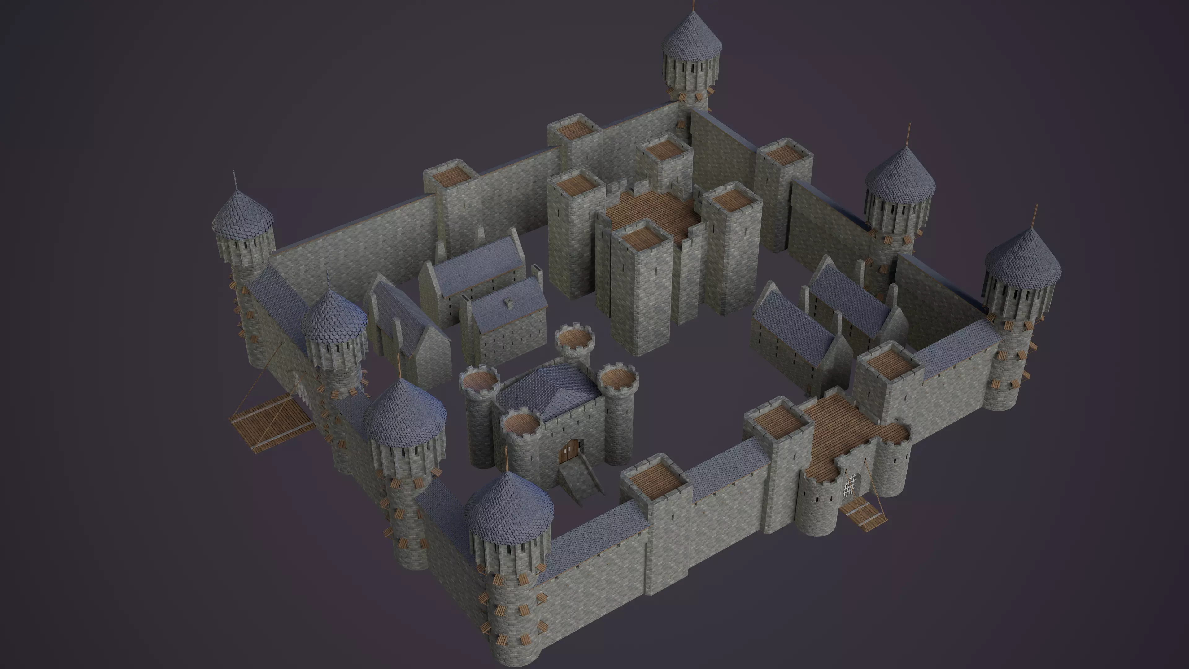 Castle constructor vol2 PBR Low-poly 3D model_0