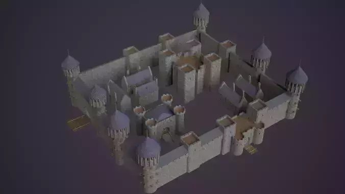 Castle constructor vol2 PBR Low-poly 3D model