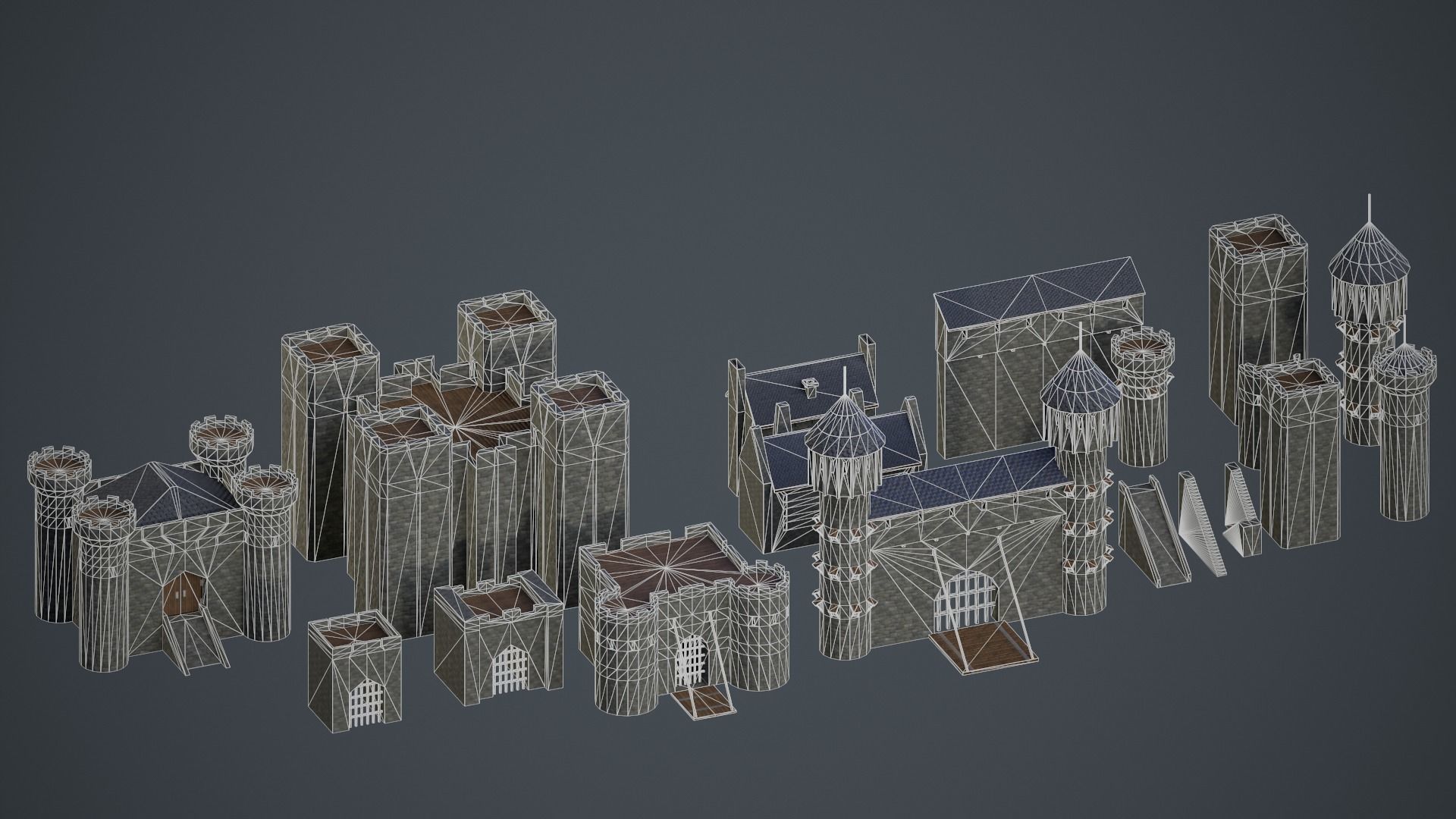 Castle constructor vol2 PBR Low-poly 3D model_6