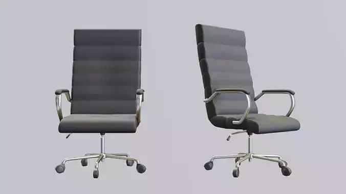 modern black office chair also for gaming Low-poly 3D model