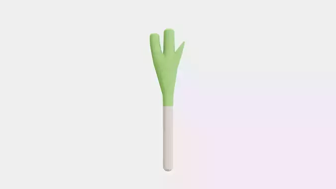 leek vegetable plush - Miku Low-poly 3D model
