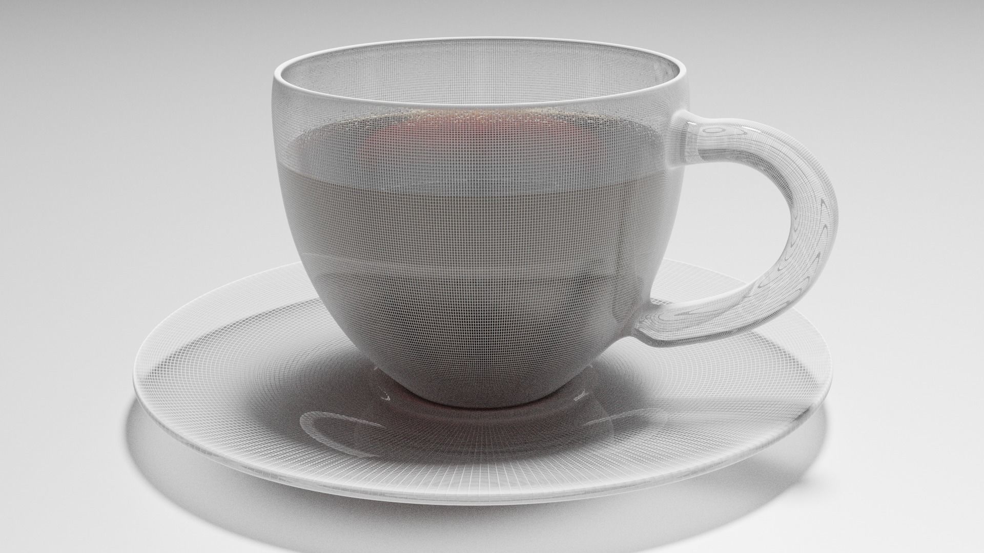 Tee or Coffee Cup and Plate - 3D Model 3D model_2
