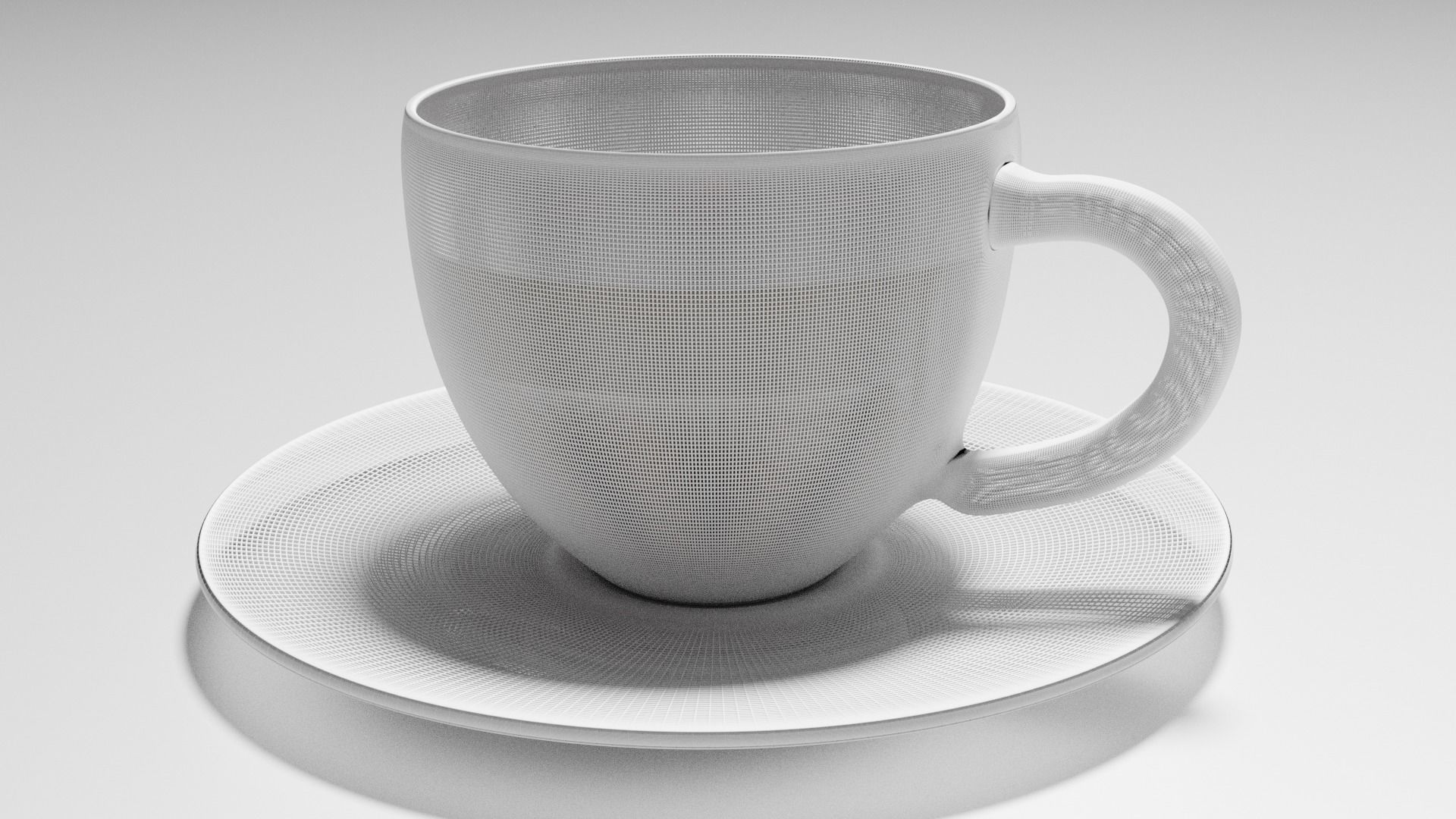 Tee or Coffee Cup and Plate - 3D Model 3D model_1